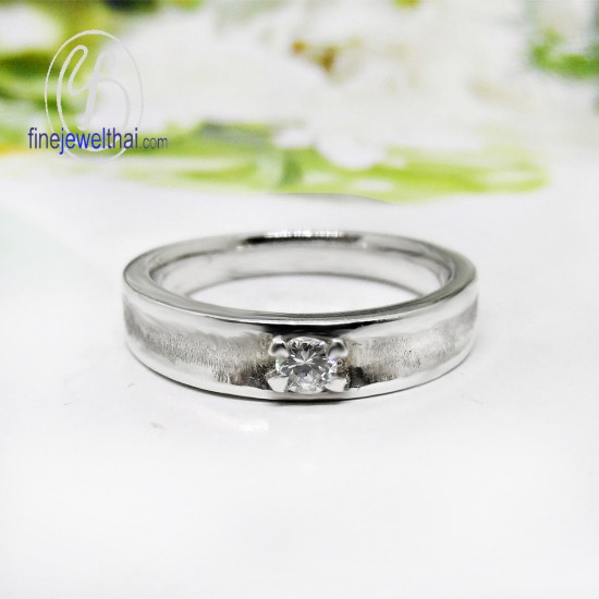 แหวนเพชร-แหวนเงิน-เพชรสังเคราะห์-เงินแท้-แหวนหมั้น-แหวนแต่งงาน-R1254cz