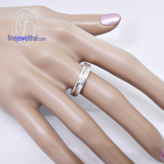 แหวนเพชร-แหวนเงิน-เพชรสังเคราะห์-เงินแท้-แหวนหมั้น-แหวนแต่งงาน-R1254cz
