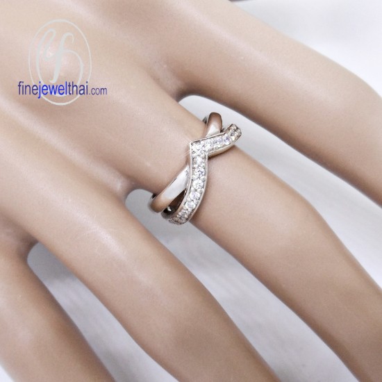 แหวนเพชร-แหวนเงิน-เพชรสังเคราะห์-เงินแท้-แหวนหมั้น-แหวนแต่งงาน-R1269cz