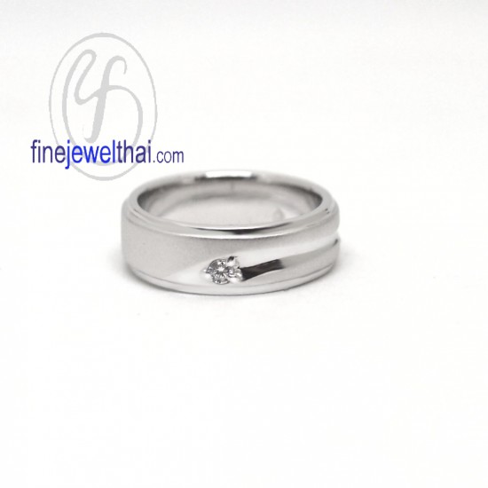 แหวนเพชร-แหวนเงิน-เพชรสังเคราะห์-เงินแท้925-แหวนคู่-แหวนหมั้น-แหวนแต่งงาน-RC30127czs