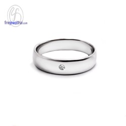 แหวนเพชร-แหวนเงิน-เพชรสังเคราะห์-เงินแท้-แหวนหมั้น-แหวนแต่งงาน-R1275cz