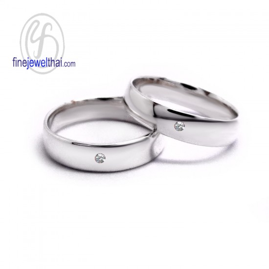 แหวนเพชร-แหวนเงิน-เพชรแท้-เงินแท้925-แหวนคู่-แหวนหมั้น-แหวนแต่งงาน-RC1275di