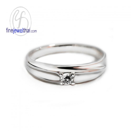 แหวนแพลทินัม-แหวนเพชร-แพลทินัม-เพชรแท้-แหวนหมั้น-แหวนแต่งงาน-Finejewelthai - R1197DPT