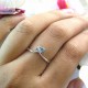 Aquamarine Diamond Cz Birthstone Silver Ring-R1185aq