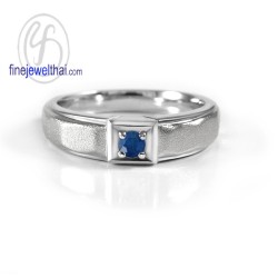 แหวนไพลิน-แหวนเงิน-แหวนพลอยแท้-แหวนประจำเดือนเกิด-R1251bl-m