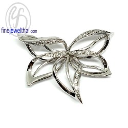 จี้เงินรูปดอกชบา-งานสุวัน-จี้เงิน-จี้เพชรสังเคราะห์-SWP003